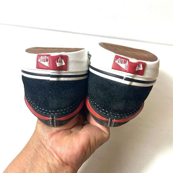 Vans Old Skool Flames Mens 7 Black Suede Canvas sneaker Shoes Lace Up Womens 8.5 - Picture 6 of 12